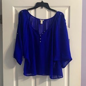 Royal blue blouse